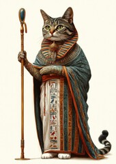 Wall Mural - Cat egyptian pharaoh animal.