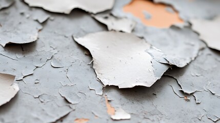 Poster - Closeup of peeling paint on a weathered surface showcasing texture and age : Generative AI