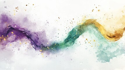 Wall Mural - Colorful Abstract Splashes, Rainbow Waves, Artistic Background, Watercolor Design, Color Burst, Creative Texture