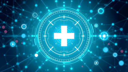 Futuristic blue tech background with binary code