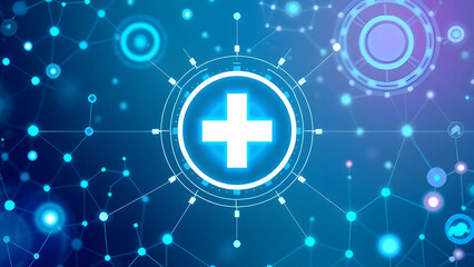 Futuristic blue tech background with binary code
