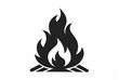 © Sana van Designer - bonfire silhouette vector illustration