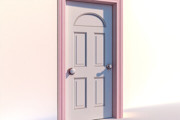 Aufkleber - Charming pastel door design featuring elegant details and a refined aesthetic for stylish interiors : Generative AI