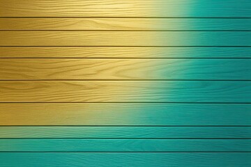 Wall Mural - Gradient Teal and Yellow Wood Background, background, texture, wood, wooden, planks, gradient, color gradient, ombre, teal, yellow, colorful, pastel