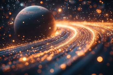 Wall Mural - Space bright fantasy abstract background
