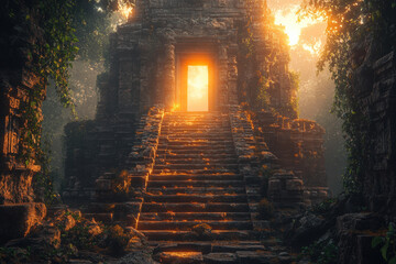 Ancient Temple Sunrise 