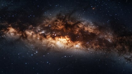 Wall Mural - supermassive black hole at the heart of the milky way, its event horizon barely visible