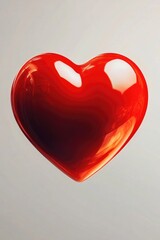 Poster - A bright red heart-shaped balloon floats freely in the air, ready for capture