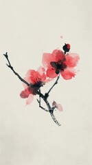 Wall Mural - One sakura lobe blossom flower petal.