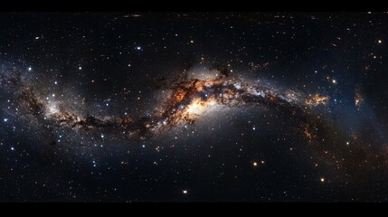 Wall Mural - large magellanic cloud, a satellite galaxy of the milky way, filled with glowing star clusters and r