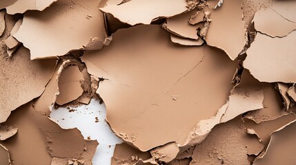 Poster - Textured closeup of peeling paint on a surface creating an artistic minimalistic design : Generative AI