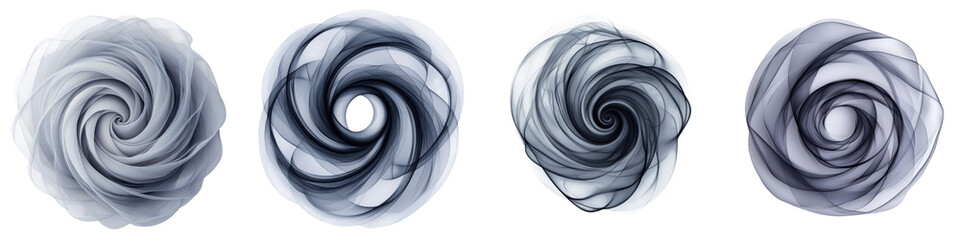Wall Mural - captivating monochrome swirls ethereal abstract fluid vortex patterns with elegant minimalist aesthe