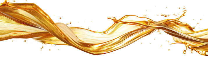 Canvas Print - golden fluid splash on a black background. luxury, wealth, and beauty concept.