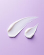 © Rafa Fernandez - Cream smears on pastel purple background for skincare concept