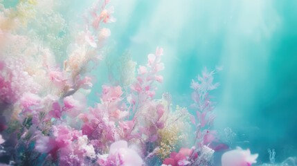 Wall Mural - ethereal underwater garden