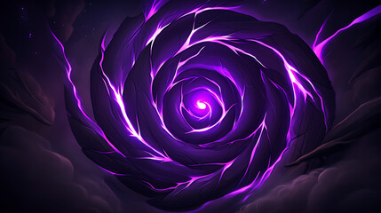 Wall Mural - energetic purple swirl with bright light source creating a majestic cosmic portal illustration