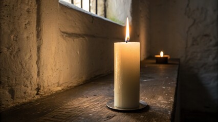 a candle with a lesson of hope