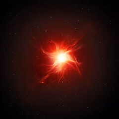 Wall Mural - fiery cosmic burst radiating light in the dark depths of space a celestial phenomenon displayed