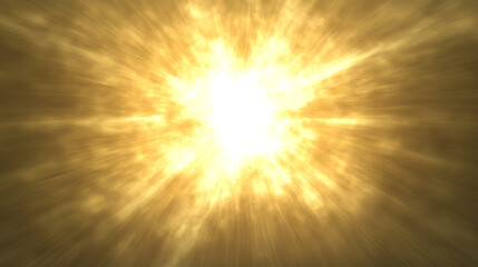 Wall Mural - luminous radiance cosmic starburst explosion in golden and white hues energetic blast background