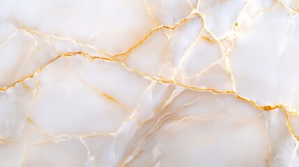 Fototapete - Elegant Light Marble Texture with Golden Veins and Subtle Patterns for Interior Design : Generative AI