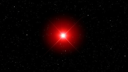 Wall Mural - radiant red star shining in the vast expanse of space a celestial beacon in the cosmic darkness