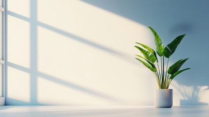 Wall Mural - a freshly painted white wall reflecting soft light, highlighting its smooth texture and creating a c