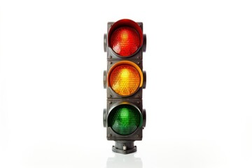 Wall Mural - light lighting traffic white background.