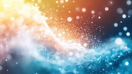 Canvas Print - abstract colorful background with vibrant light effects and particle detailing