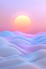 Fototapete - A cinematic, low-angle approach emphasizing the depth of the flowing waves, highlighted by soft