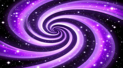 Wall Mural - vibrant purple galaxy swirl vortex in a starry cosmic background celestial artwork digital rendering