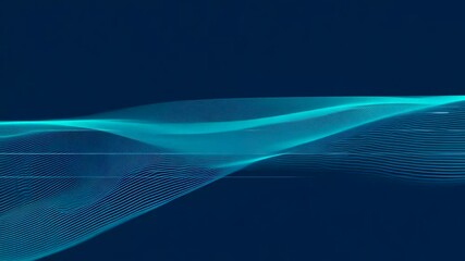 Wall Mural - blue waves showcase beautiful movement