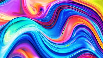 Wall Mural - vibrant waves of color create mesmerizing patterns