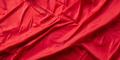 Poster - A red piece of fabric with a pattern