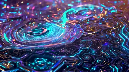 Wall Mural - colorful abstract patterns with shimmering lights