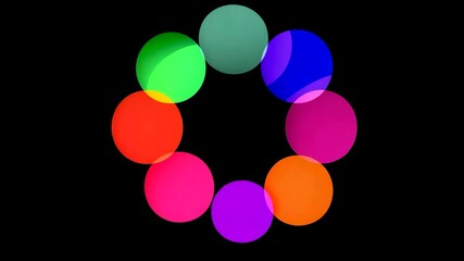 Wall Mural - colorful circle animation with dynamic movement