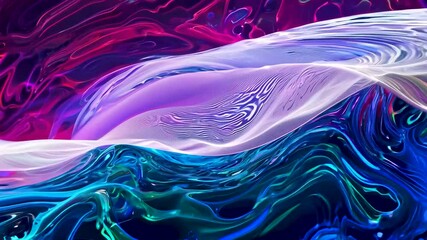 Wall Mural - vibrant, flowing abstract waves
