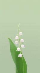 Sticker - Lily of the valley flower plant petal.