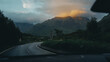 © Andre Silva - driving through mountains at sunset