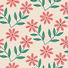 Wall Mural - seamless patterns. fabric pattern. watercolor flowers on a light background. textile, tile