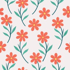 Wall Mural - seamless patterns. fabric pattern. watercolor flowers on a light background. textile, tile