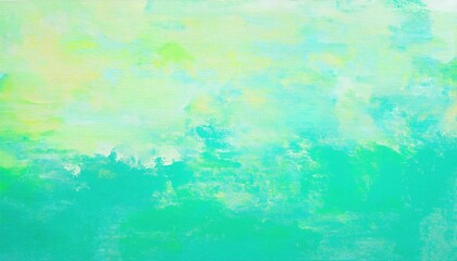 Aufkleber - textured abstract painting in turquoise and light green with soft brushstrokes for background, wall art, or digital design

