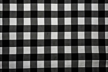 Canvas Print - Checkered linen tablecloth tartan chess.