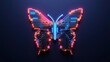 © Creator88 - Glowing neon circuits forming the shape of a butterfly, symbolizing transformation and digital evolution