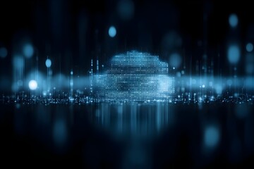 Wall Mural - digital background perfect for tech processes, neural networks, artificial intelligence, data transf