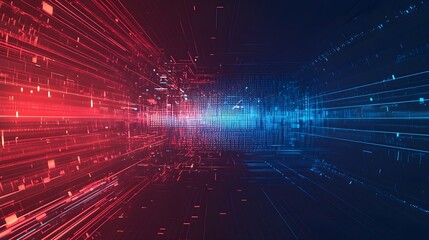 Wall Mural - digital background perfect for tech processes, neural networks, artificial intelligence, data transf
