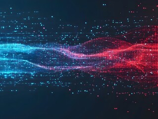 Wall Mural - digital background perfect for tech processes, neural networks, artificial intelligence, data transf