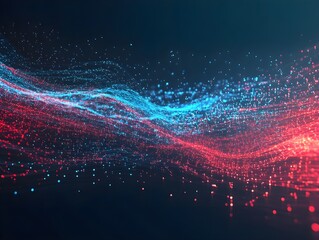 Wall Mural - digital background perfect for tech processes, neural networks, artificial intelligence, data transf