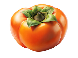 persimmon on a white background isolated on transparent png