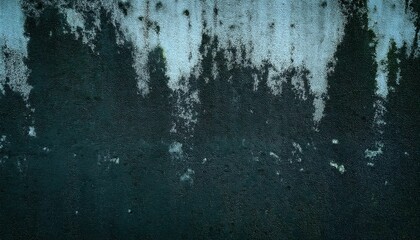 Wall Mural - weathered dark wall texture with peeling paint and moisture stains, perfect for grunge background, abstract design, and distressed aesthetic

