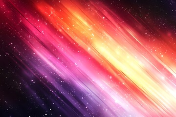 Wall Mural - Vibrant abstract background with streaks of color and shimmering stars, ideal for digital design